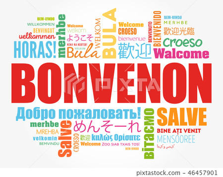Bonvenon (Welcome in Esperanto) word cloud 46457901
