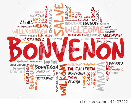 Bonvenon (Welcome in Esperanto) word cloud 46457902