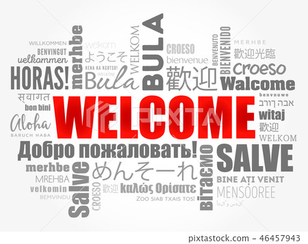 WELCOME word cloud in different languages 46457943