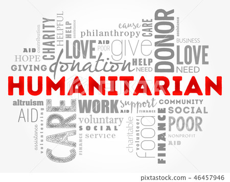 Humanitarian word cloud collage 46457946