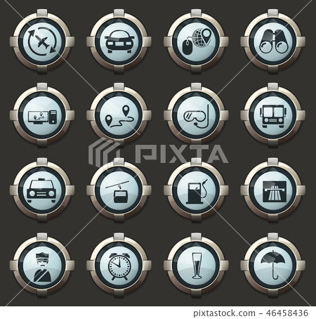Travel icons set 46458436