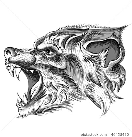 The Vector logo wolf for T-shirt design. The Vector logo wolf for T-shirt design. 46458450
