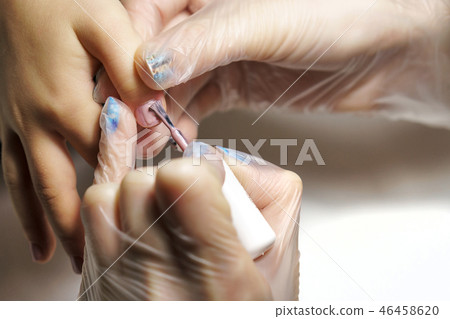 Professional manicure for child 46458620