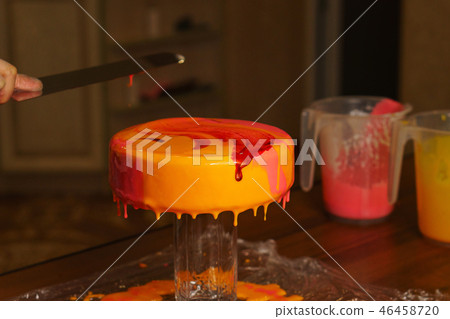 Mousse yogurt cake. Cooking Mousse yogurt cake. Cooking 46458720