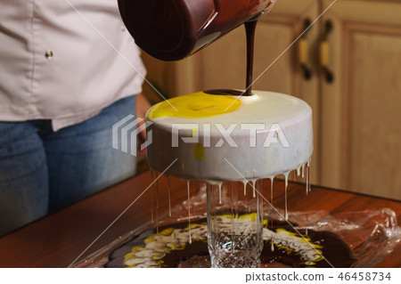 Mousse Esterhazy cake. Cook 46458734