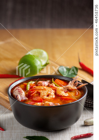 (Tom Yum Kung) Home made Thai Recipe. (Tom Yum Kung) Home made Thai Recipe. 46458736
