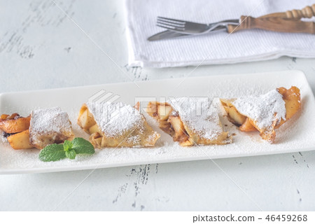 Crepes with apple slices Crepes with apple slices 46459268