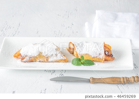 Crepes with apple slices Crepes with apple slices 46459269