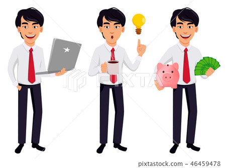 Asian business man, concept of cartoon character 46459478