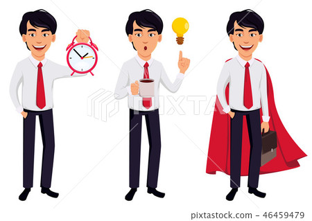 Asian business man, concept of cartoon character Asian business man, concept of cartoon character 46459479