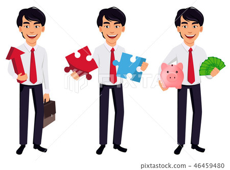 Asian business man, concept of cartoon character 46459480