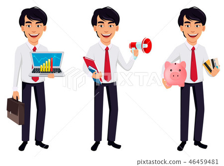 Asian business man, concept of cartoon character 46459481