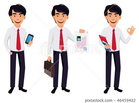 Asian business man, concept of cartoon character Asian business man, concept of cartoon character 46459482