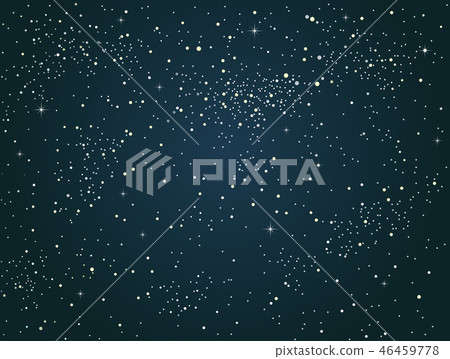 Realistic Starry Sky. Shining Stars Dark Sky. Realistic Starry Sky. Shining Stars Dark Sky. 46459778