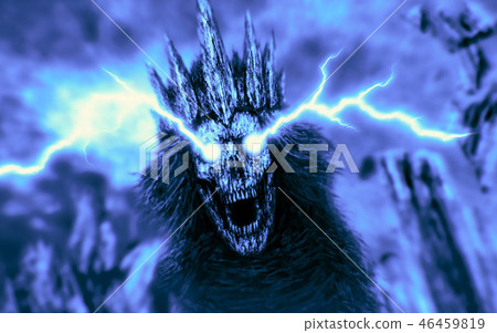 Dark Queen With Crown And Lightning From Eyes Stock Illustration Dark Queen With Crown And Lightning From Eyes Stock Illustration