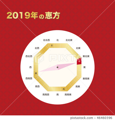 19年指向公眾的方位磁鐵 插圖素材 圖庫