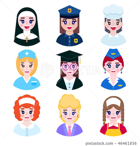people occupation on white background people occupation on white background 46461856