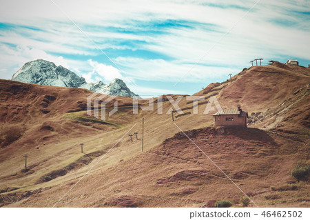 mountain landscape around the Pass Pordoi mountain landscape around the Pass Pordoi 46462502