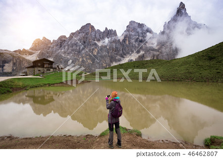 girl on a rock 46462807