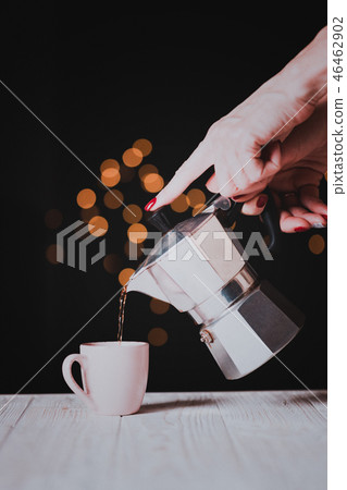 geyser coffee machine and a cup geyser coffee machine and a cup 46462902