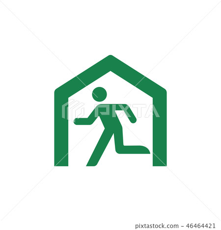 Safety symbol illustration / shelter / evacuation site 46464421