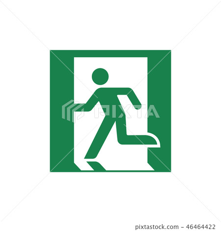 Safety symbol illustration / emergency exit Safety symbol illustration / emergency exit 46464422