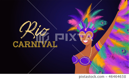 Brazilian Carnival, music festival, masquerade flyer template Brazilian Carnival, music festival, masquerade flyer template 46464638