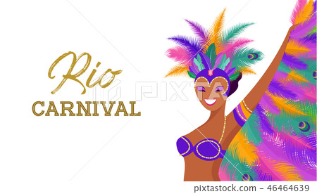 Brazilian Carnival, music festival, masquerade flyer template Brazilian Carnival, music festival, masquerade flyer template 46464639