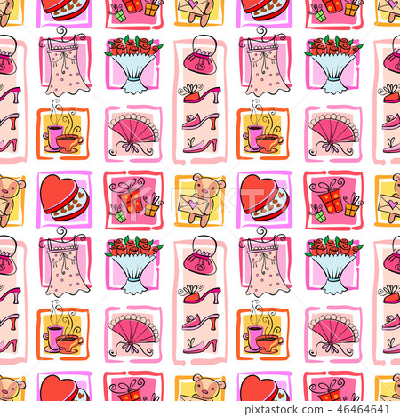 Gifts for girl seamless background Gifts for girl seamless background 46464641