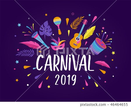 Brazilian Carnival, music festival, masquerade flyer template Brazilian Carnival, music festival, masquerade flyer template 46464655
