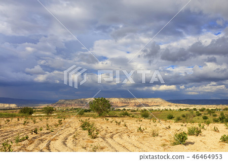 Fascinating landscape of mountain of Cappadocia Fascinating landscape of mountain of Cappadocia 46464953