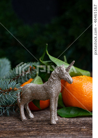 Unicorne with mandarines Unicorne with mandarines 46465167