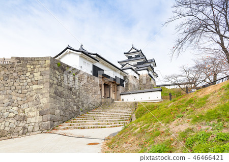 Fukushima Shirakawa Komine Castle Mie Pass and Front Gate 46466421