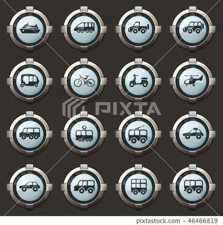 Public transport icons set 46466819