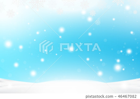 Christmas and New Year background with snowflakes and light effects on a blue background. Flat Christmas and New Year background with snowflakes and light effects on a blue background. Flat 46467082