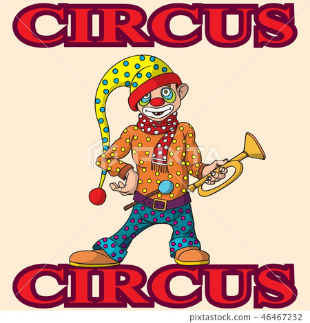 funny cartoon circus clown stock illustration 46467232 pixta pixta