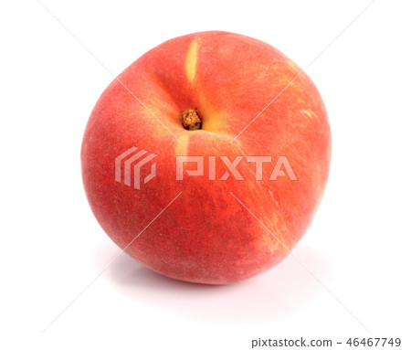 one red peach isolated on white background one red peach isolated on white background 46467749