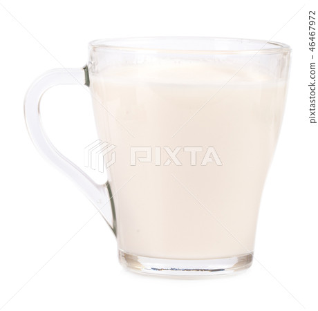 glass of milk isolated on white background 46467972