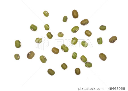 Mung beans isolated on white background. Top view Mung beans isolated on white background. Top view 46468066