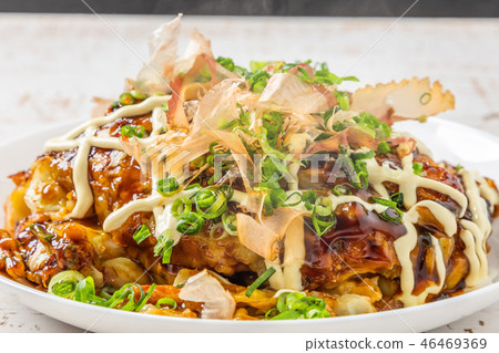Japanese traditional ozonomiyaki Japanese Traditional Pizza Okonomiyaki 46469369