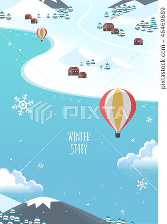 Winter travel illustration 46469689