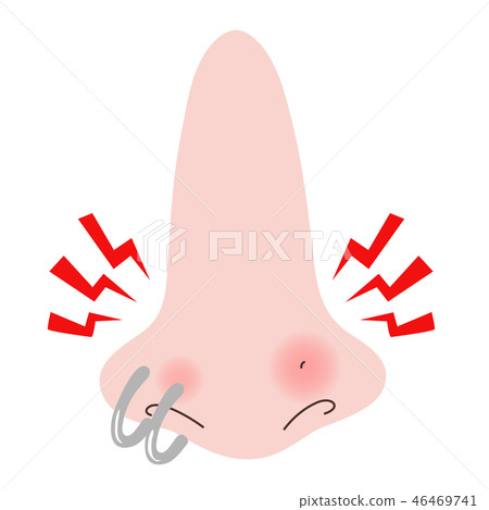Pierced nasal suppuration swollen Pierced nasal suppuration swollen 46469741