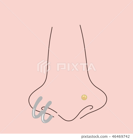 Pierced nose ring 46469742