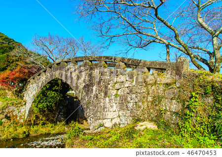 大久保橋的秋天風景[熊本縣下松四郎市美鄉町] 46470453