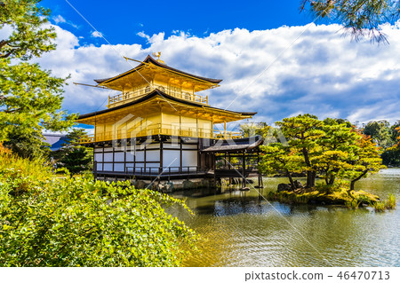 Beautiful Kinkakuji temple with golden pavillion in Kyoto japan Beautiful Kinkakuji temple with golden pavillion in Kyoto japan 46470713