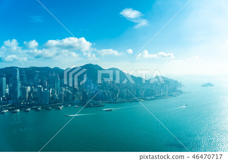Beautiful architecture building exterior cityscape of hong kong city skyline Beautiful architecture building exterior cityscape of hong kong city skyline 46470717