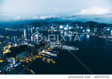 Beautiful architecture building exterior cityscape of hong kong city skyline Beautiful architecture building exterior cityscape of hong kong city skyline 46470720