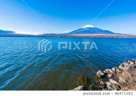 Beautiful landscape of mountain fuji around yamanakako lake 46471593