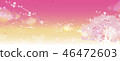 櫻花橫幅粉紅色沒有字符 46472603