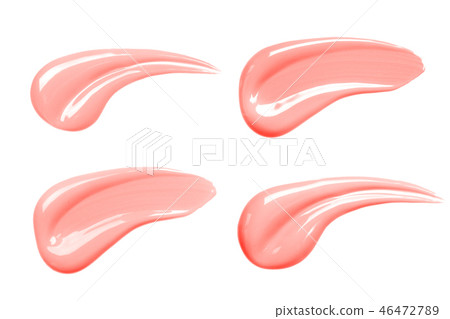 Set of beautiful textured living coral strokes Set of beautiful textured living coral strokes 46472789